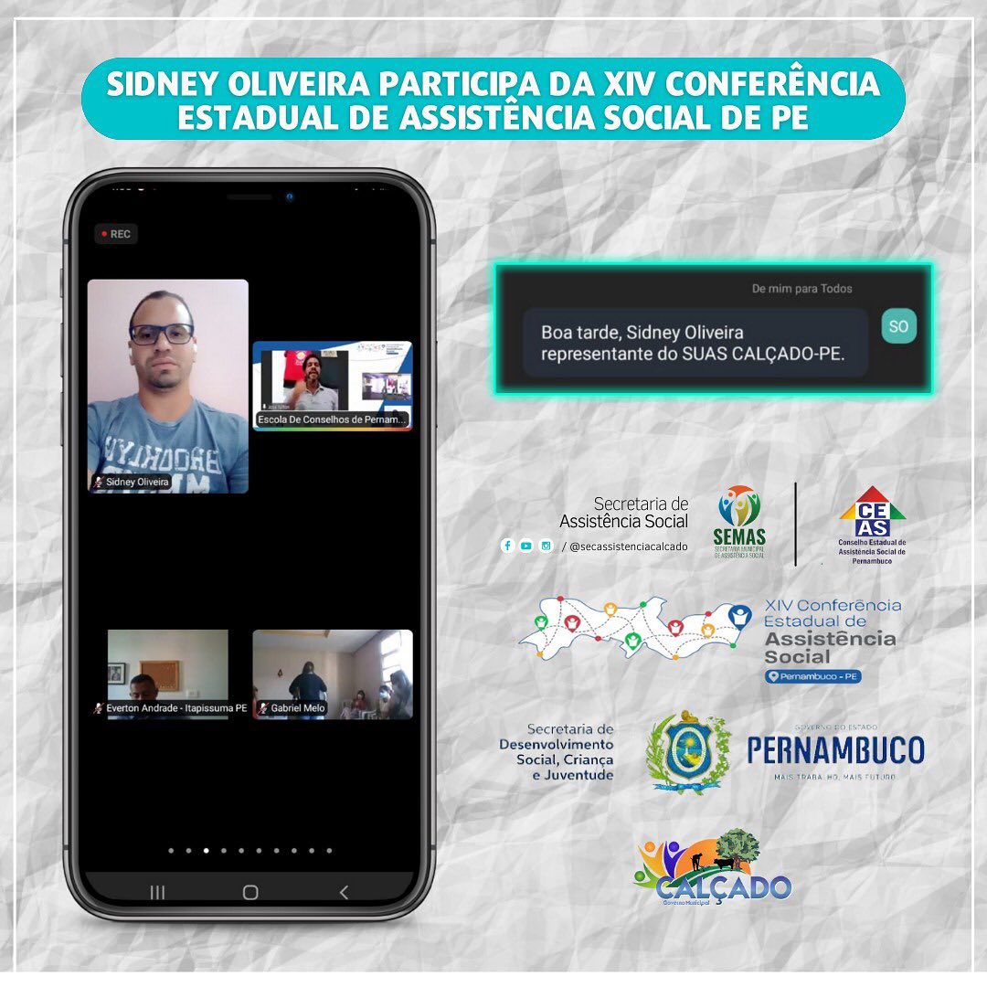 Delegado Sidney Oliveira Representa Calçados na XIV Conferência Estadual de Assistência Social