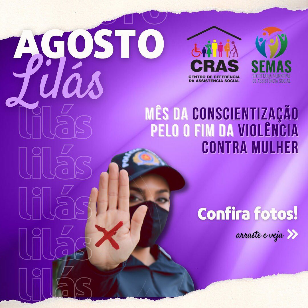 CRAS Realiza Ação do Projeto Agosto Lilás