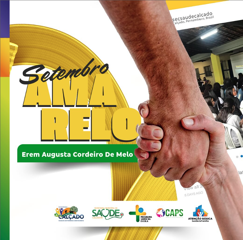 Profissionais de saúde promovem ação do Setembro Amarelo na Escola Augusta Cordeiro