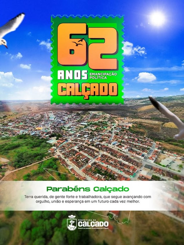 Calçado celebra 62 anos de Emancipação Política no dia 1º de janeiro