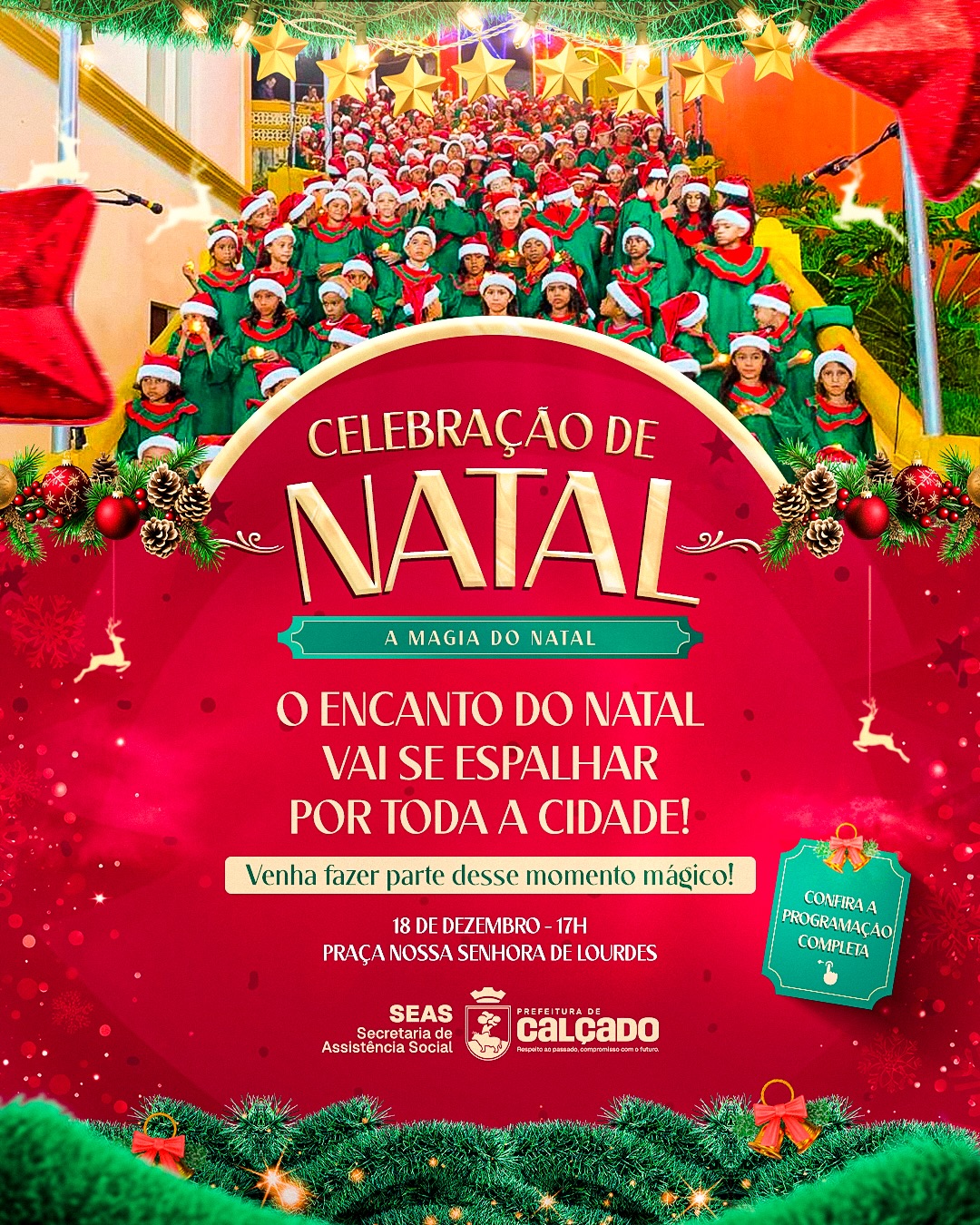 Calçado promove Celebração de Natal com apresentações culturais e participação da comunidade