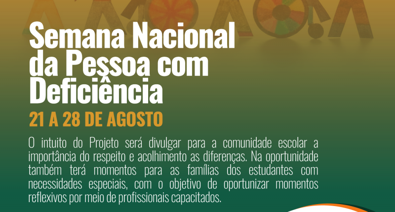 Comunidade escolar de Calçado participa da Semana Nacional da Pessoa com Deficiência