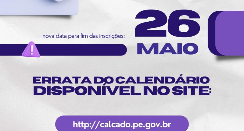 PRAZO DE INSCRIÇÕES PRORROGADO!