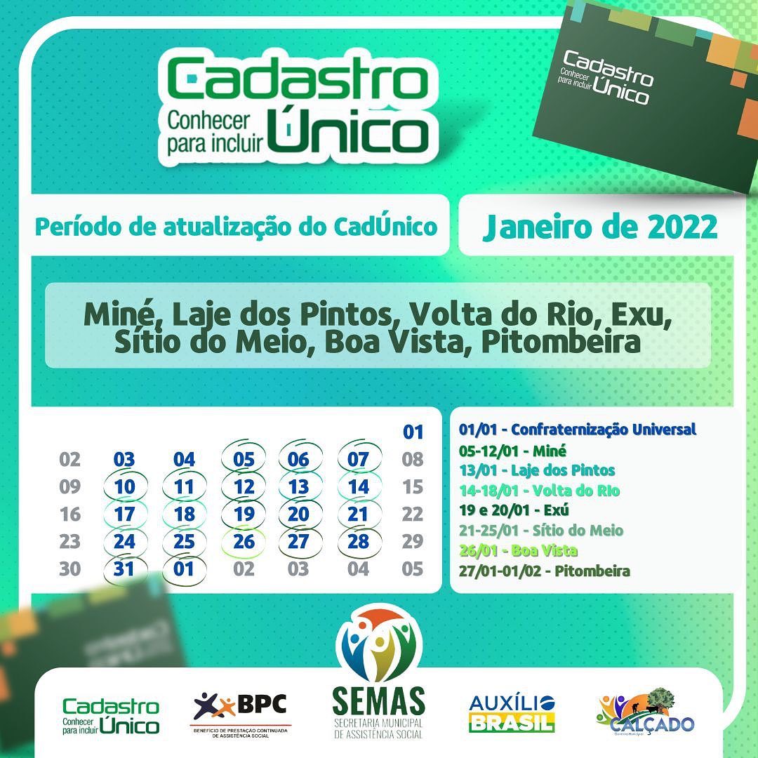 Atualização do CadÚnico chega às comunidades rurais de Calçado