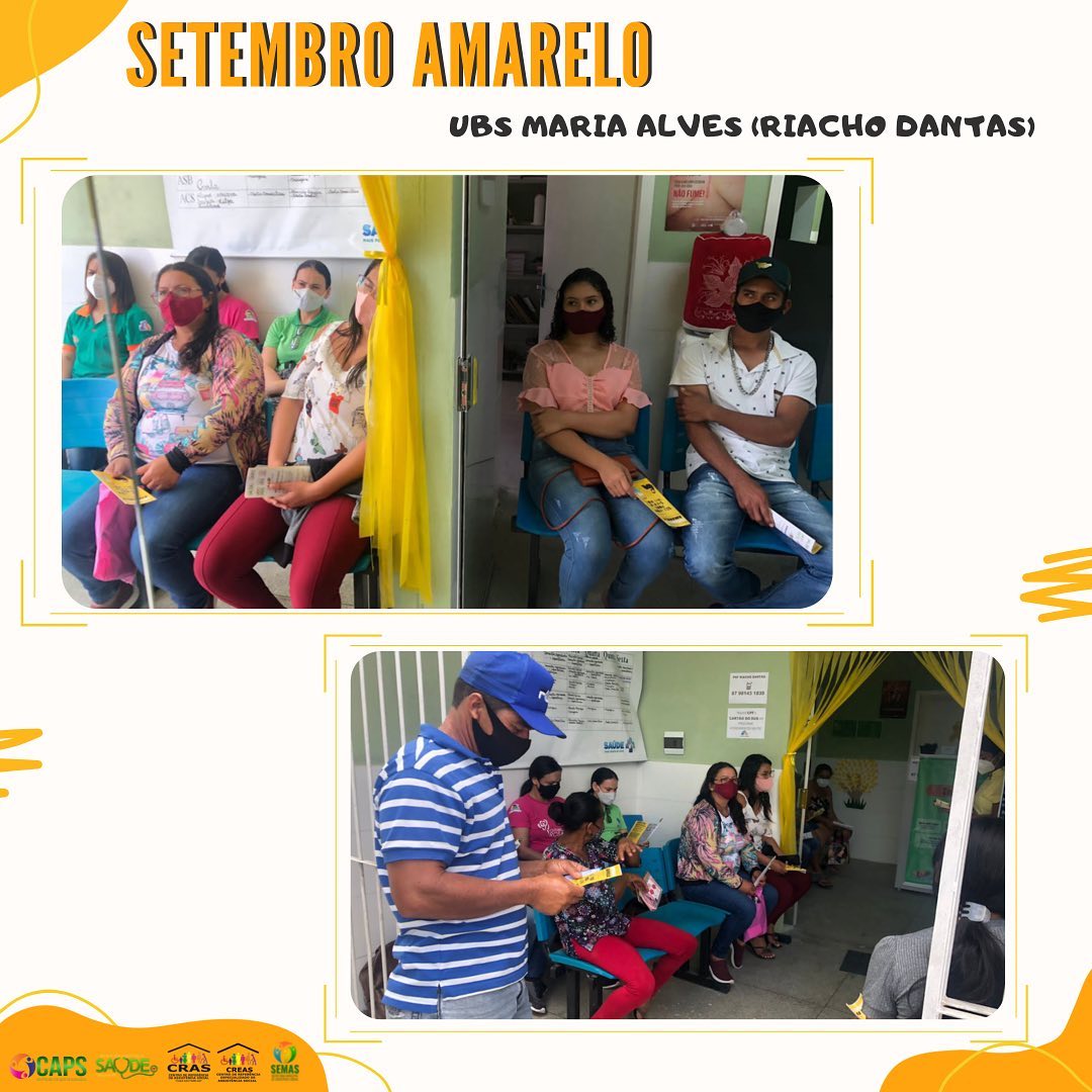 UBS Maria Alves realiza ação do Setembro Amarelo no Riacho Dantas