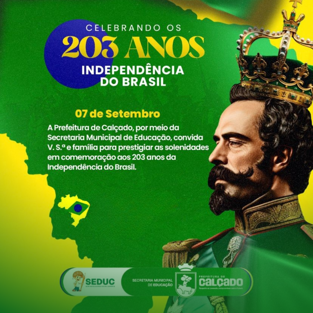 Calçado realizará celebração do 7 de Setembro em frente à sede da prefeitura