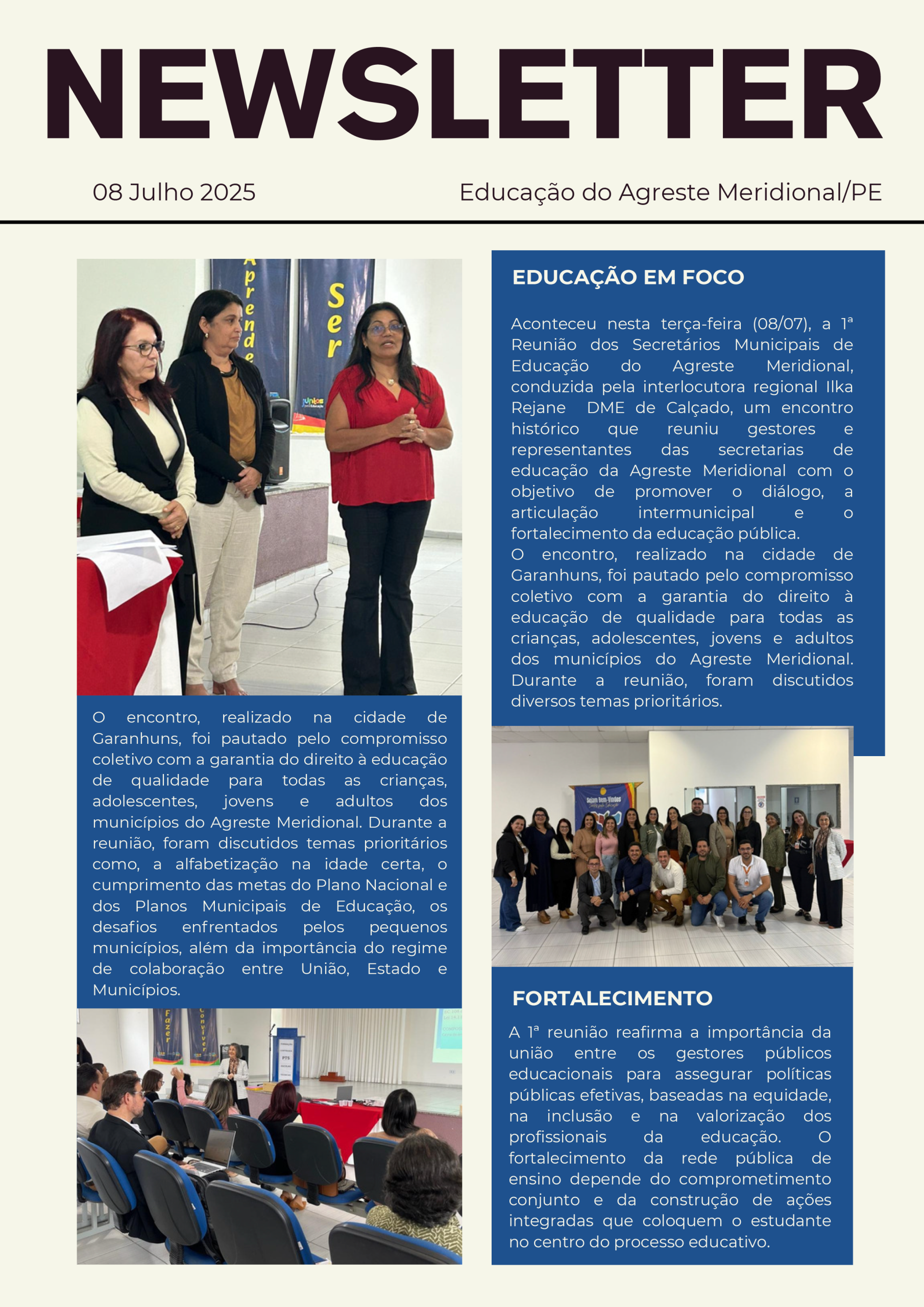 Gestores do Agreste Meridional participam de encontro para fortalecer a educação pública