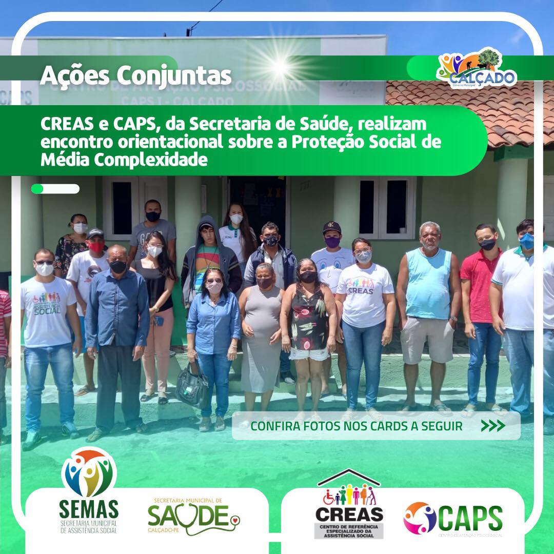 CREAS e CAPS promovem encontro orientativo sobre Proteção Social de Média Complexidade