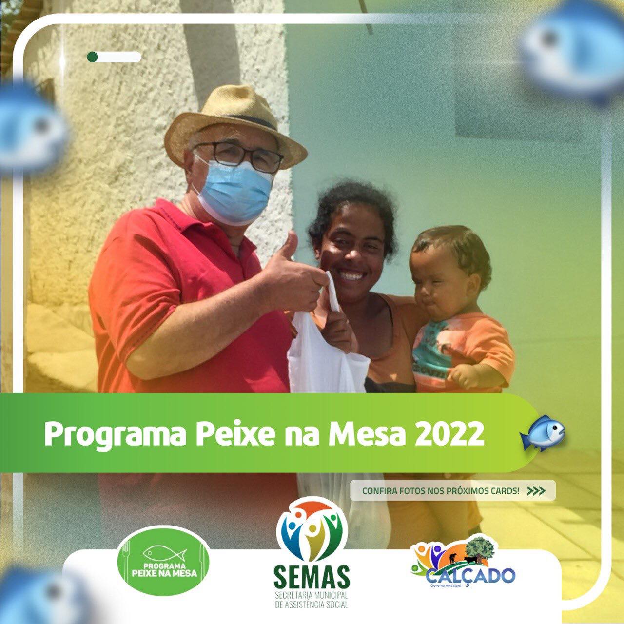 Calçado registra entrega de 2,4 toneladas de peixe e kits alimentares à população