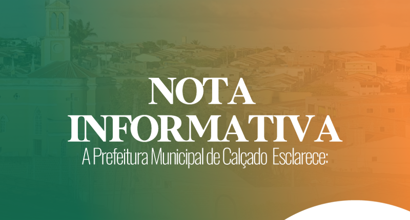 Prefeitura de Calçado esclarece erro em publicação de nomeações do concurso público