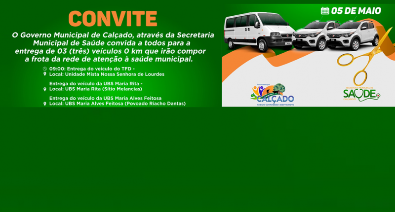 Entrega de Novos Veículos para a Saúde Municipal