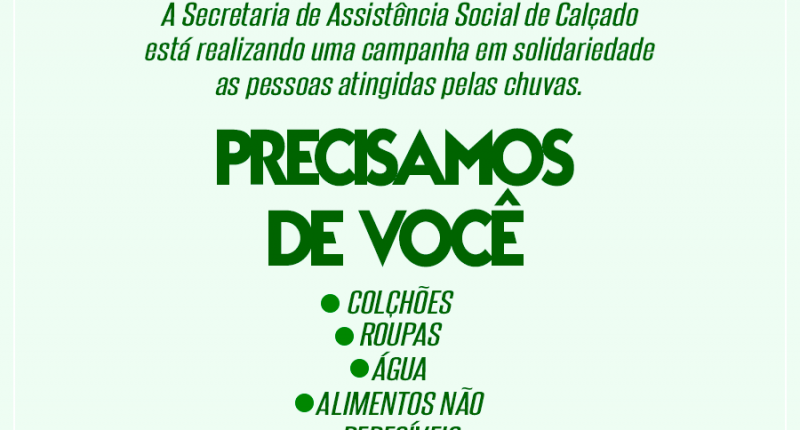 Campanha Solidária em Calçado
