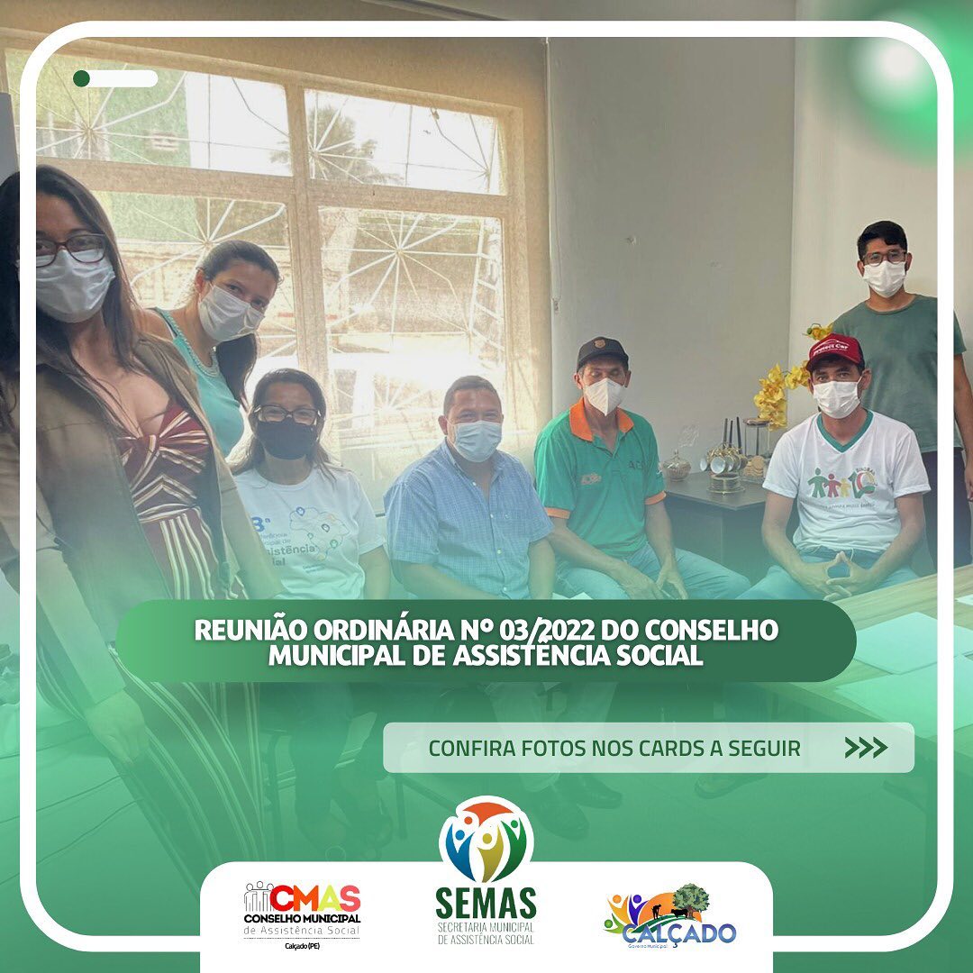 Conselho Municipal de Assistência Social realiza reunião ordinária em Calçado
