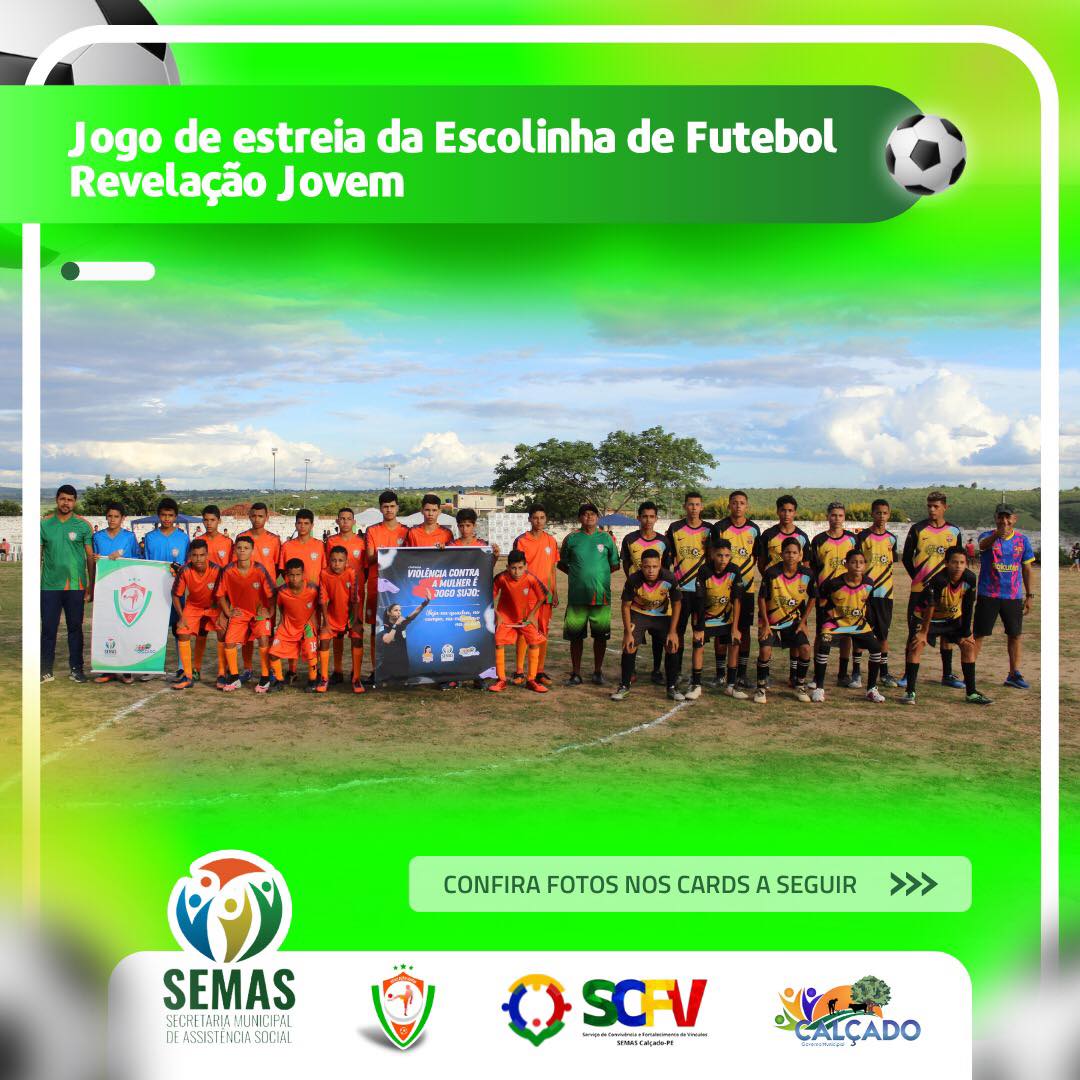 Calçado registra jogos de estreia da Escolinha Revelação Jovem no estádio municipal