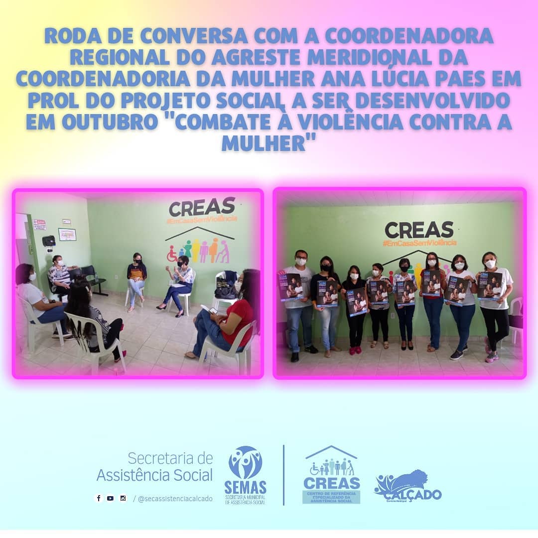 CREAS de Calçado Realiza Reunião com Coordenadoria da Mulher para Planejamento de Projeto de Combate à Violência