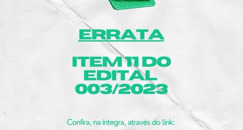 CMDCA de Calçado publica errata do edital do Conselho Tutelar